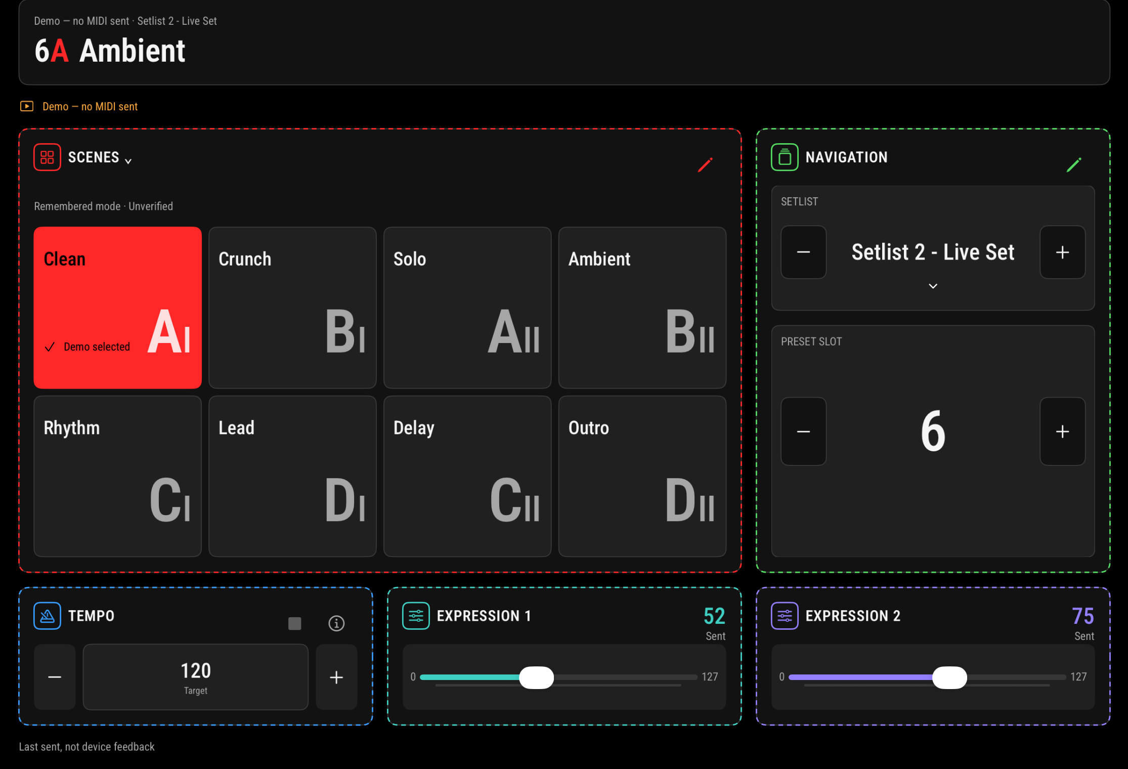 Cortex Remote in Arrange mode with outlines around draggable panels.